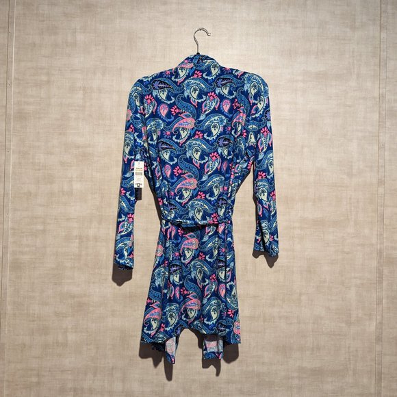 COPY - SLEEPWEAR SMALL BELTED PAISLEY ROBE - Picture 3 of 6